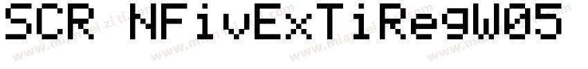 SCR NFivExTiRegW05 Regular Regular字体转换